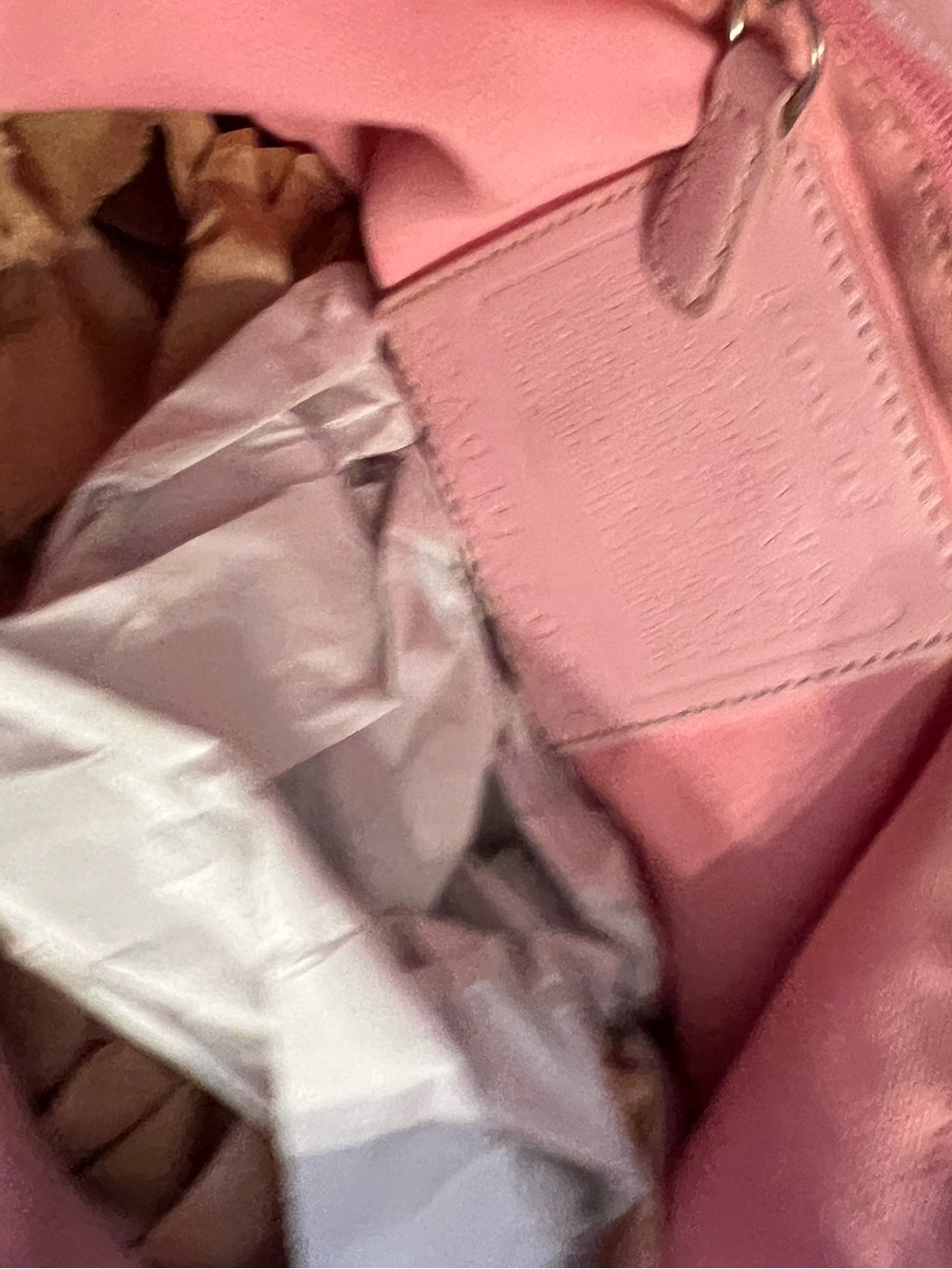 Coach Pink and Cream Signature Jacquard Shoulder Bag - Picture 4 of 4